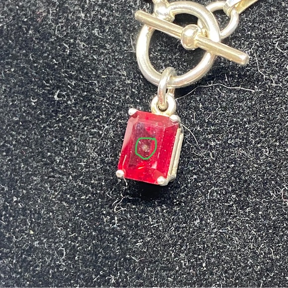 Sterling & Ruby Necklace - Picture 7 of 7